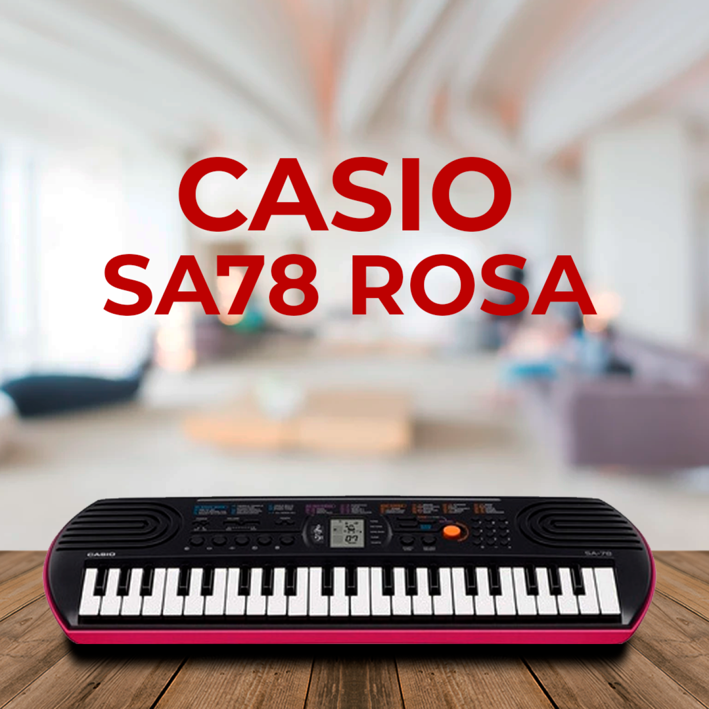 Teclado Musical Infantil Casio SA78 Rosa