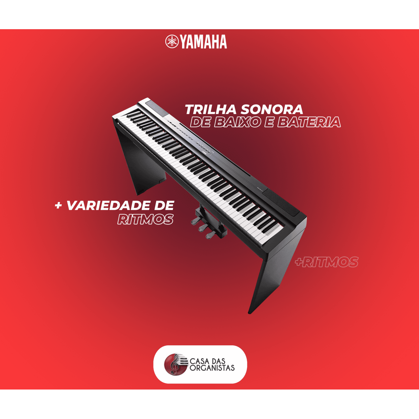 Piano Digital Portátil Yamaha P 125 + Estante